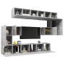 Set de muebles de salón 10 pzas madera ingeniería gris hormigón de vidaXL, Muebles TV - Ref: Foro24-3079144, Precio: 283,44 €...