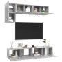 Set de muebles de salón 5 pzas madera ingeniería gris hormigón de vidaXL, Muebles TV - Ref: Foro24-3079113, Precio: 179,99 €,...