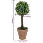 Artificial boxwood plants 2 pcs ball shape green pot 41 cm by vidaXL, artificial flora - Ref: Foro24-336516, Price: 42,85 €, ...