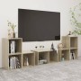 Wohnzimmermöbel 6 Stück Eiche Holzwerkstoff Sonoma von vidaXL, TV-Möbel - Ref: Foro24-3080054, Preis: 119,60 €, Rabatt: %