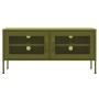 Olive green TV cabinet 105x35x50 cm steel by vidaXL, TV Furniture - Ref: Foro24-336234, Price: 131,41 €, Discount: %