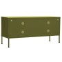 Olive green TV cabinet 105x35x50 cm steel by vidaXL, TV Furniture - Ref: Foro24-336234, Price: 131,41 €, Discount: %