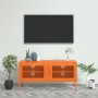 Mueble para TV de acero naranja 105x35x50 cm de vidaXL, Muebles TV - Ref: Foro24-336237, Precio: 174,99 €, Descuento: %