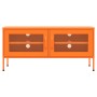 Mueble para TV de acero naranja 105x35x50 cm de vidaXL, Muebles TV - Ref: Foro24-336237, Precio: 174,99 €, Descuento: %