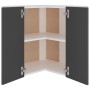 Eck-Hängeschrank aus Holzwerkstoff grau 57x57x60 cm von vidaXL, Küchenschränke - Ref: Foro24-806392, Preis: 60,99 €, Rabatt: %