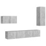 Set muebles de salón TV 4 pzas madera ingeniería gris hormigón de vidaXL, Muebles TV - Ref: Foro24-3079098, Precio: 161,99 €,...