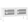 Mueble para TV de acero blanco 105x35x50 cm de vidaXL, Muebles TV - Ref: Foro24-336242, Precio: 122,42 €, Descuento: %