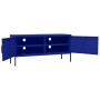 TV stand in navy blue steel, 105x35x50 cm by vidaXL, TV Furniture - Ref: Foro24-336226, Price: 192,96 €, Discount: %