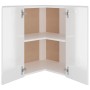 Glänzend weißer Eck-Hängeschrank aus Holzwerkstoff von vidaXL, Küchenschränke - Ref: Foro24-806395, Preis: 103,01 €, Rabatt: %