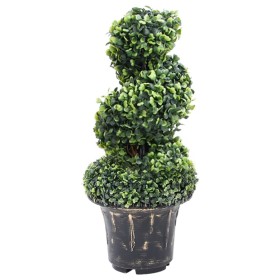 Artificial Boxwood spiral plant with green pot 59 cm by vidaXL, artificial flora - Ref: Foro24-336507, Price: 64,99 €, Discou...