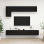 5-piece black engineered wood TV living room furniture set by vidaXL, TV Furniture - Ref: Foro24-3078799, Price: 203,74 €, Di...