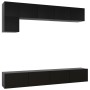 Set de muebles de salón TV 5 pzas madera de ingeniería negro de vidaXL, Muebles TV - Ref: Foro24-3078799, Precio: 241,17 €, D...