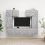 TV living room furniture set 6 pieces concrete gray engineered wood by vidaXL, TV Furniture - Ref: Foro24-3079118, Price: 212...