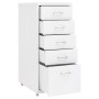 White metal mobile filing cabinet 28x41x69 cm by vidaXL, Filing cabinets - Ref: Foro24-335913, Price: 73,85 €, Discount: %