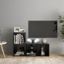 TV furniture 2 pcs glossy black chipboard 72x35x36.5 cm by vidaXL, TV Furniture - Ref: Foro24-3079950, Price: 61,76 €, Discou...