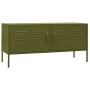 Olive green steel TV cabinet 105x35x50 cm by vidaXL, TV Furniture - Ref: Foro24-336225, Price: 163,97 €, Discount: %