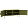 Olive green steel TV cabinet 105x35x50 cm by vidaXL, TV Furniture - Ref: Foro24-336225, Price: 163,97 €, Discount: %