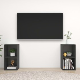 Wohnzimmer Schrankwand 2 Stück grau Ingenieurholz von vidaXL, TV-Möbel - Ref: Foro24-3079900, Preis: 58,99 €, Rabatt: %