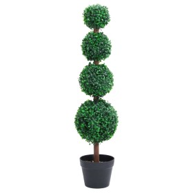 Ball-shaped artificial boxwood plant with green pot 90 cm by vidaXL, artificial flora - Ref: Foro24-336512, Price: 61,87 €, D...