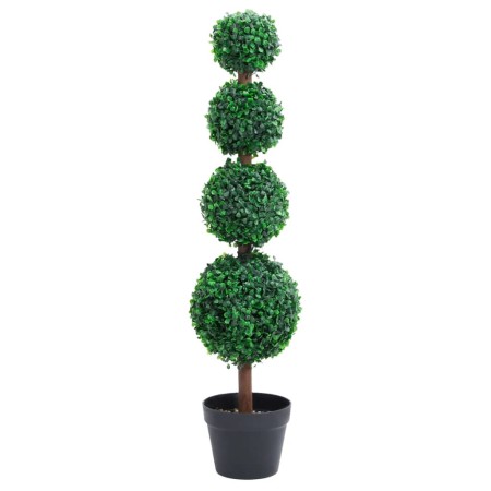 Ball-shaped artificial boxwood plant with green pot 90 cm by vidaXL, artificial flora - Ref: Foro24-336512, Price: 49,11 €, D...