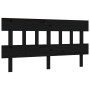 Bed frame with black solid wood headboard 160x200 cm by vidaXL, Beds and slatted bases - Ref: Foro24-3195170, Price: 154,63 €...