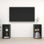 Wall-mounted living room furniture 2 pieces glossy black engineered wood by vidaXL, TV Furniture - Ref: Foro24-3079905, Price...