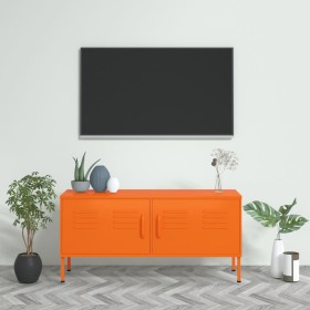 Mueble para TV de acero naranja 105x35x50 cm de vidaXL, Muebles TV - Ref: Foro24-336228, Precio: 189,01 €, Descuento: %