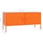 Mueble para TV de acero naranja 105x35x50 cm de vidaXL, Muebles TV - Ref: Foro24-336228, Precio: 164,43 €, Descuento: %