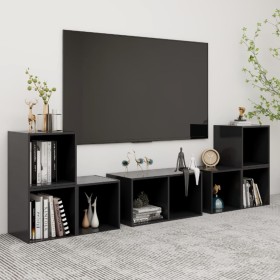 Muebles de salón 5 piezas madera de ingeniería gris de vidaXL, Muebles TV - Ref: Foro24-3080053, Precio: 112,99 €, Descuento: %