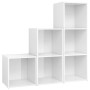 Living room furniture 3 pieces glossy white engineered wood by vidaXL, TV Furniture - Ref: Foro24-3080084, Price: 94,99 €, Di...