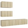 Sonoma Oak 4 Piece Living Room Furniture Set by vidaXL, TV Furniture - Ref: Foro24-3079025, Price: 163,66 €, Discount: %