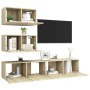 Sonoma Oak 4 Piece Living Room Furniture Set by vidaXL, TV Furniture - Ref: Foro24-3079025, Price: 163,66 €, Discount: %