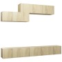 Set de muebles salón TV 6 pzas madera ingeniería roble Sonoma de vidaXL, Muebles TV - Ref: Foro24-3079045, Precio: 201,91 €, ...