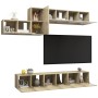 Set de muebles salón TV 7 pzas madera ingeniería roble Sonoma de vidaXL, Muebles TV - Ref: Foro24-3079044, Precio: 195,31 €, ...