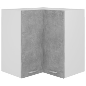 Concrete gray engineered wood corner hanging cabinet by vidaXL, Kitchen cabinets - Ref: Foro24-806394, Price: 82,44 €, Discou...