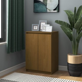 Aparador madera maciza de pino marrón miel 60x36x84 cm de vidaXL, Aparadores - Ref: Foro24-808111, Precio: 103,99 €, Descuent...