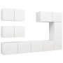 Set de muebles de salón TV 6 piezas madera de ingeniería blanco de vidaXL, Muebles TV - Ref: Foro24-3078715, Precio: 252,21 €...