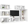 Set de muebles de salón TV 6 piezas madera de ingeniería blanco de vidaXL, Muebles TV - Ref: Foro24-3078715, Precio: 223,99 €...