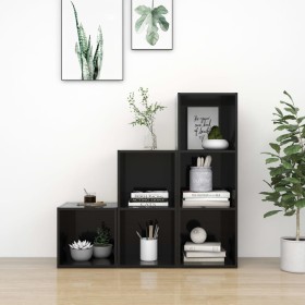 Glossy Black Chipboard 3-Piece TV Cabinet Set by vidaXL, TV Furniture - Ref: Foro24-3080085, Price: 90,76 €, Discount: %