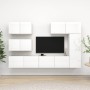 Living room furniture set 6 pieces glossy white engineered wood by vidaXL, TV Furniture - Ref: Foro24-3079345, Price: 261,38 ...