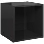 Juego de mueble para TV de 3 piezas aglomerado negro brillante de vidaXL, Muebles TV - Ref: Foro24-3080085, Precio: 90,99 €, ...