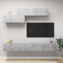 TV-Wohnzimmermöbel-Set, 6-teilig, Betongrau, Holzwerkstoff von vidaXL, TV-Möbel - Ref: Foro24-3079150, Preis: 198,22 €, Rabat...