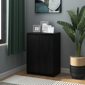 Solid black pine wood sideboard 60x36x84 cm by vidaXL, Sideboards - Ref: Foro24-808112, Price: 90,59 €, Discount: %