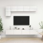 Living room furniture set 5 pieces glossy white engineered wood by vidaXL, TV Furniture - Ref: Foro24-3079324, Price: 282,50 ...