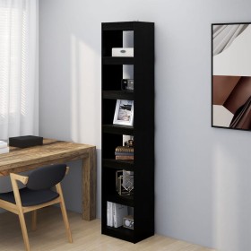 Black pine wood shelving/space divider 40x30x199 cm by vidaXL, Bookcases and shelves - Ref: Foro24-808157, Price: 95,99 €, Di...