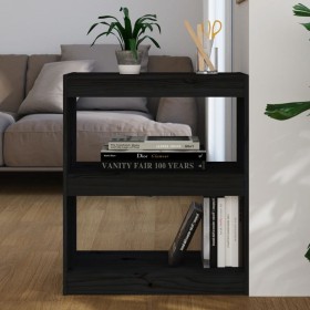 Shelf / room divider made of black pine wood 60x30x71.5 cm by vidaXL, Bookcases and shelves - Ref: Foro24-808162, Price: 54,9...