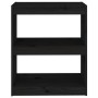 Estantería/divisor de espacios madera pino negro 60x30x71,5 cm de vidaXL, Librerías y estanterías - Ref: Foro24-808162, Preci...