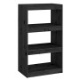 Estantería/divisor de espacios madera pino negro 60x30x103,5 cm de vidaXL, Librerías y estanterías - Ref: Foro24-808167, Prec...