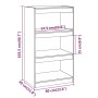 Black pine wood shelving/space divider 60x30x103.5 cm by vidaXL, Bookcases and shelves - Ref: Foro24-808167, Price: 62,09 €, ...