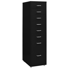 Armario archivador móvil metal negro 28x41x109 cm de vidaXL, Armarios archivadores - Ref: Foro24-335922, Precio: 156,51 €, De...